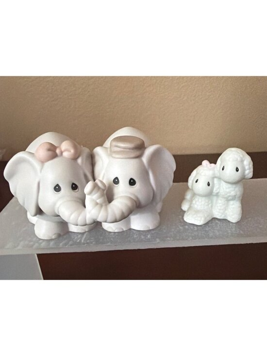 Precious Moments Other - Set of 2Precious Moments Noah's Ark 2 By 2 Elephant 530131 & Lamb 530077 No Box